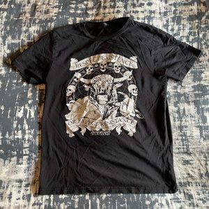 Anticarnist Black M T-Shirt - “Respect Existence Or Expect Resistance” - Used